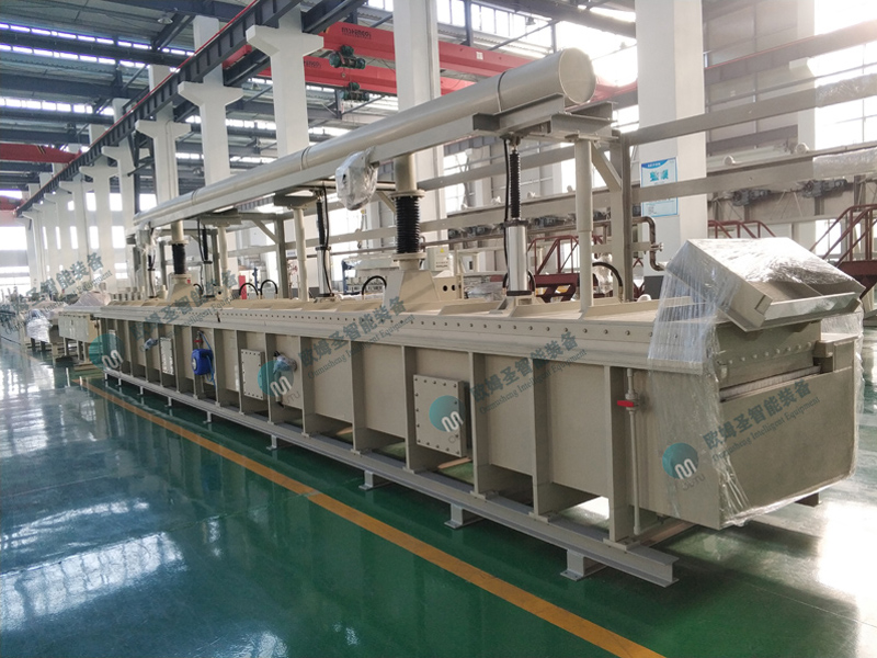 Middle wire heat treatment production line